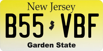 NJ license plate B55VBF