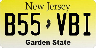 NJ license plate B55VBI