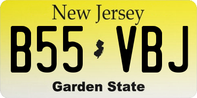 NJ license plate B55VBJ