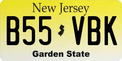 NJ license plate B55VBK