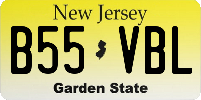 NJ license plate B55VBL