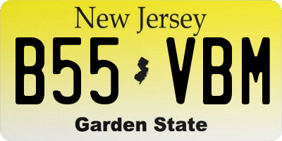 NJ license plate B55VBM
