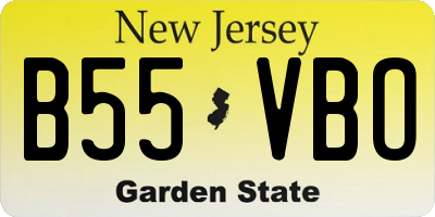 NJ license plate B55VBO