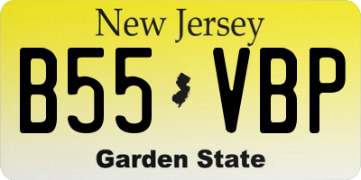 NJ license plate B55VBP