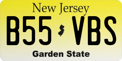 NJ license plate B55VBS
