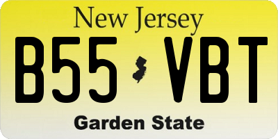 NJ license plate B55VBT