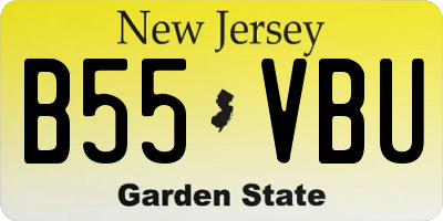 NJ license plate B55VBU