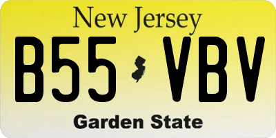 NJ license plate B55VBV