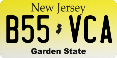 NJ license plate B55VCA