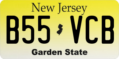 NJ license plate B55VCB