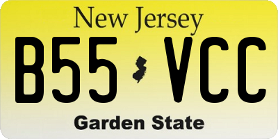NJ license plate B55VCC