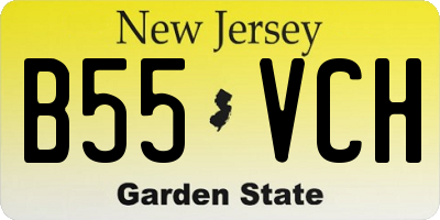 NJ license plate B55VCH