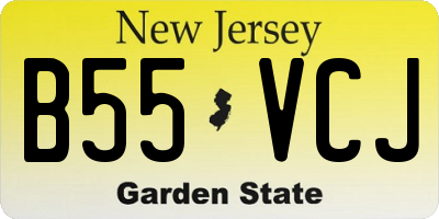 NJ license plate B55VCJ