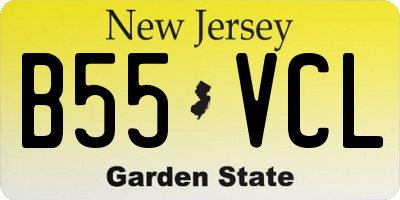 NJ license plate B55VCL