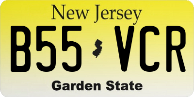 NJ license plate B55VCR