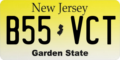 NJ license plate B55VCT