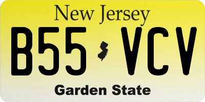 NJ license plate B55VCV