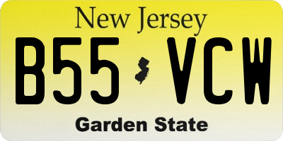 NJ license plate B55VCW
