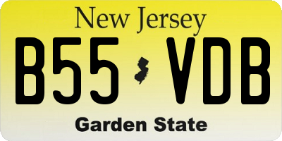 NJ license plate B55VDB