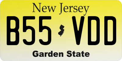 NJ license plate B55VDD