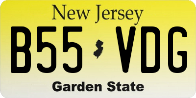NJ license plate B55VDG