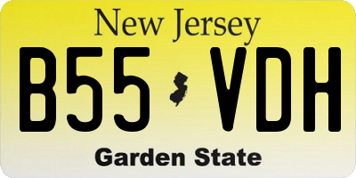 NJ license plate B55VDH