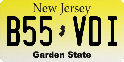 NJ license plate B55VDI