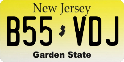 NJ license plate B55VDJ