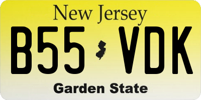 NJ license plate B55VDK