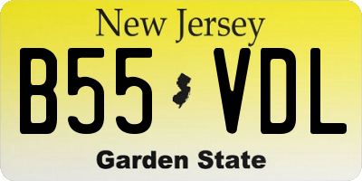 NJ license plate B55VDL