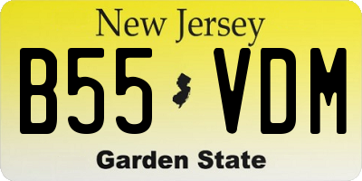 NJ license plate B55VDM