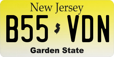 NJ license plate B55VDN