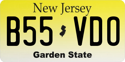 NJ license plate B55VDO
