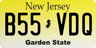 NJ license plate B55VDQ