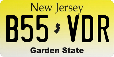 NJ license plate B55VDR