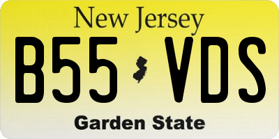 NJ license plate B55VDS