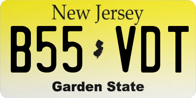 NJ license plate B55VDT