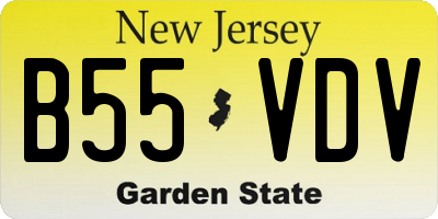 NJ license plate B55VDV