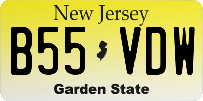 NJ license plate B55VDW