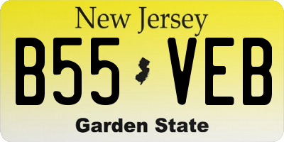 NJ license plate B55VEB