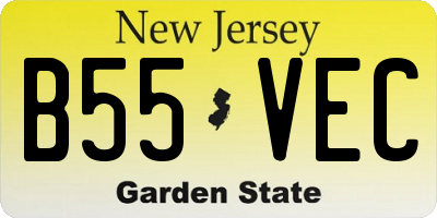 NJ license plate B55VEC