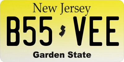 NJ license plate B55VEE