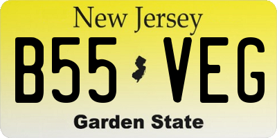 NJ license plate B55VEG