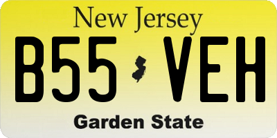 NJ license plate B55VEH