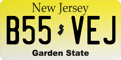 NJ license plate B55VEJ