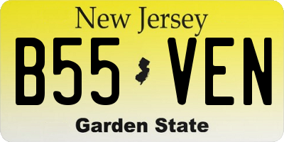 NJ license plate B55VEN
