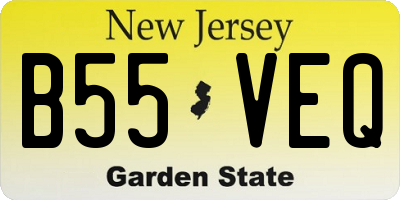 NJ license plate B55VEQ