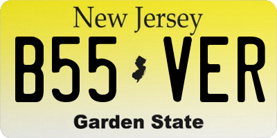 NJ license plate B55VER