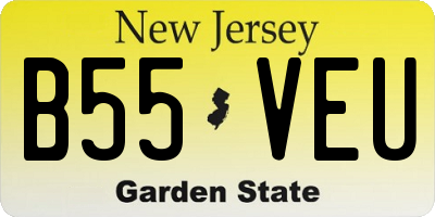 NJ license plate B55VEU