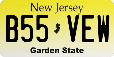 NJ license plate B55VEW